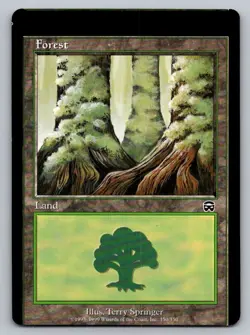 MTG Magic: The Gathering Mercadian Masques Land Forest Miscut Misprint Rare - Image 1