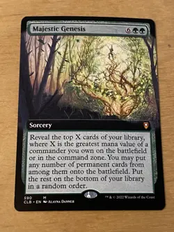 MTG Majestic Genesis Borderless - Commander Legends: Battle for Baldur’s Gate NM - Image 1