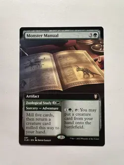 Monster Manual / Zoological Study - EXTENDED ART - MTG CLB - NM - Image 1