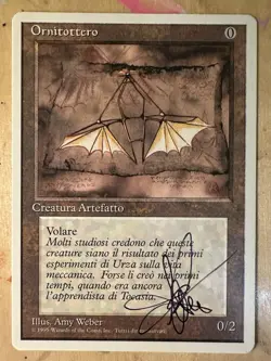 MTG ARTIST PROOF Italian Ornithopter AP Sketch Art Amy WEBER Magic - Image 2