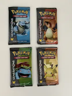 4 X Pokemon Generations Sealed Booster Packs Pokemon TCG - Art Set - Image 1