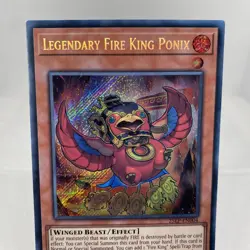 Yugioh Legendary Fire King Ponix 25LP-EN004 Secret Rare Near Mint - Image 2