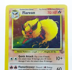 FLAREON 3/64 Holo Rare Jungle Set Unlimited 1999 - Pokemon Card WOTC - Image 2