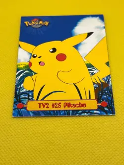 Pokemon Tcg #25 Pikachu TV2 1999 Topps TV Animation Blue Label Pokemon Card - Image 2