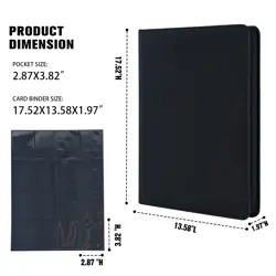 Premium 1000+ Pockets Card Binder,16 Pockets Trading Card Binder Ringless Side - Image 3
