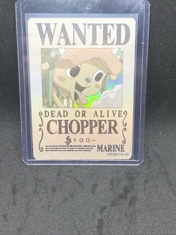 One Piece Wanted Poster Gold Card Collectible - Chopper - OPDR02-TJL-02 - Image 1