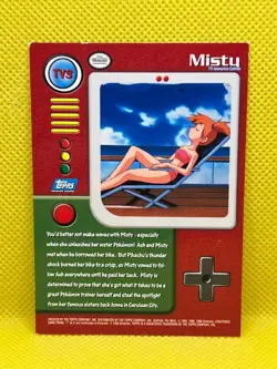 Pokemon Tcg Misty TV3 1999 Topps TV Animation Blue Label Pokemon Card - Image 4