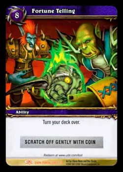 WoW TCG Loot Card - Fortune Telling - Unused/Unscratched - Image 1