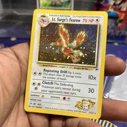 Lt. Surge's Fearow 007/132 Gym Heroes Holo Pokemon Card MP - Image 1