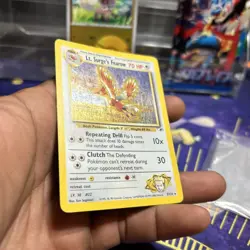Lt. Surge's Fearow 007/132 Gym Heroes Holo Pokemon Card MP - Image 2