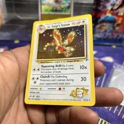 Lt. Surge's Fearow 007/132 Gym Heroes Holo Pokemon Card MP - Image 3