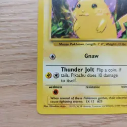 Pokemon TCG Vintage Pikachu 58/102 LP Yellow Cheeks Base Set Pokemon Card 1999 - Image 4