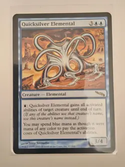 Mtg - Quicksilver Elemental - Mirrodin (MRD) - Rare - #47 - NM - Image 1
