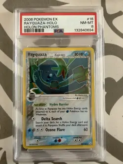 Pokemon TCG 2006 EX Holon Phantoms Rayquaza 16/110 PSA 8 - Image 1