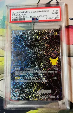 2021 Pokemon Sword & Shield Celebrations Classic Collection #114 Zekrom PSA 9 - Image 1