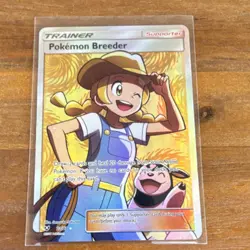 Pokemon Breeder 73/73 Shining Legends Ultra Rare Full Art Holo Trainer-Supporter - Image 1