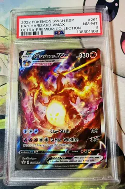 2022 Pokemon SWSH BSP FA/ Charizard Vmax Ultra Premium Collection #261 PSA 8 - Image 1
