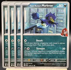 4x Team Rocke't Murkrow 126/217 Common Ascended Heroes Pokemon TCG Playset NM - Image 1