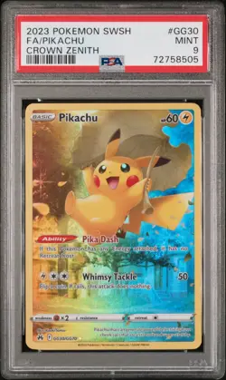 PSA 9 Pokemon Crown Zenith Full Art Pikachu GG30/GG70 - Image 1