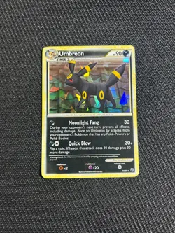 Umbreon 10/90 Holo Rare – HS Undaunted Cracked Ice Pokemon 2010 - Image 1