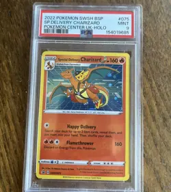 Pokemon TCG PSA 9 Special Delivery Charizard SWSH075 Pokemon Center UK - Image 1