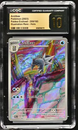 Pokemon CGC Pristine 10 Arctibax Paldea Evolved 209/193 (2023) - Image 1