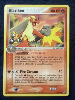 Pokemon TCG Blaziken #3/109 Rare READ EX Ruby & Sapphire LP - Image 1