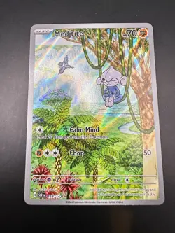 Meditite 153/142 Illustration Rare Pokemon TCG SV07: Stellar Crown - Image 1