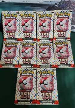 Pokemon Scarlet & Violet 151 Factory Sealed 10 Booster Pack lot, 10x Packs - Image 1