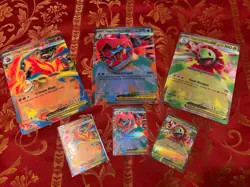 Pokemon TCG Mega Meganium Emboar Feraligatr MEP 034 035 036 Regular+Jumbo Promo - Image 1