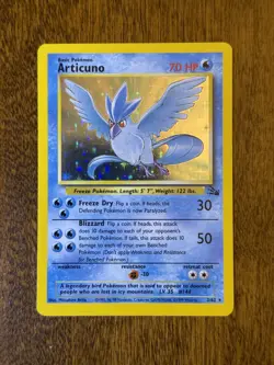 Pokemon TCG Articuno Holo Rare #2/62 Fossil Near Mint - Image 1