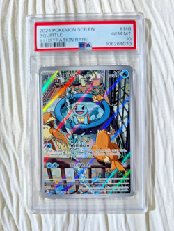 2024 POKEMON SCR EN-STELLAR CROWN ILLUSTRATION RARE #148 SQUIRTLE PSA 10 - Image 1