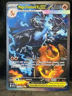 Pokemon Mega Charizard x EX 125/094 Me02: Phantasmal Flames Holo PSA - Image 1