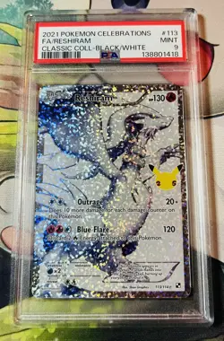 Reshiram 113 Celebrations Classic Collection Pokemon PSA 9 - Image 1