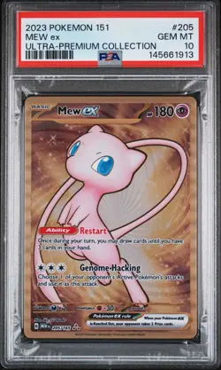 Pokemon TCG PSA 10 GEM MINT 2023 Metal 151 Ultra-Premium Collection MEW EX #205 - Image 1