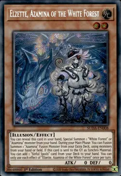 Elzette, Azamina Of The White Forest - Secret Rare 1st Ed. SUDA-EN008 NM YuGiOh - Image 1