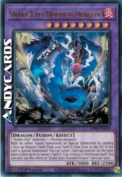 SNAKE-EYES DOOMED DRAGON • Ultra R • RA05 EN039 • 1Ed • Yugioh! • ANDYCARDS - Image 1