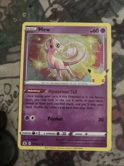 Mew Holo Rare Holofoil Celebrations 011/025 Pokemon TCG Card - Image 1