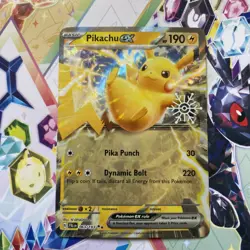 Pokemon Card Pikachu EX 063/193 Paldea Evolved Snowflake Stamped Double Rare NM - Image 1
