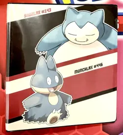 ULTRA PRO POKEMON Snorlax Munchlax 3-RING BINDER CARD HOLDER - Image 1