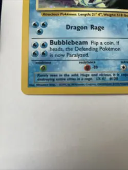 1999 Pokemon TCG Gyarados Holo Rare Card Base Set 6/102 Vintage WOTC MP - Image 5