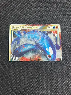 English Pokemon Kyogre & Groudon LEGEND Holo Card 87/90 - Image 1