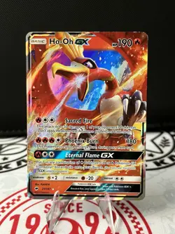Ho-Oh GX Pokemon Card 21/147 Burning Shadows Ultra Rare Holo NM - Image 1