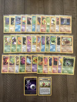 Vintage Pokemon Team Rocket Lot Of 38 Cards Non Holos WOTC - Image 1