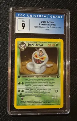CGC 9 MINT Dark Arbok Team Rocket 1st Edition Pokemon Card 19/82 - Image 1