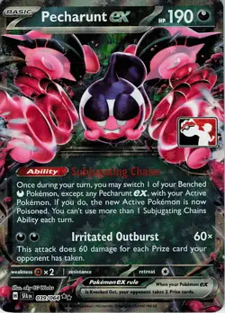 Pecharunt ex Holo Double Rare Prize Pack Series Cards 039/064 NM - Image 1