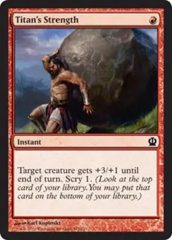 Titan's Strength -Foil Medium Play MTG Theros - Image 1