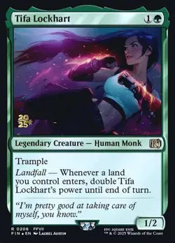 Tifa Lockhart - Foil Prerelease Promo FIN LP MTG - Image 1