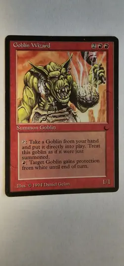 MTG Goblin Wizard The Dark Rare LP - Image 1