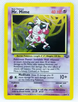 MR. MIME 6/64 (Exc) Holo Rare Jungle Set Unlimited 1999 - Pokemon Card WOTC - Image 1